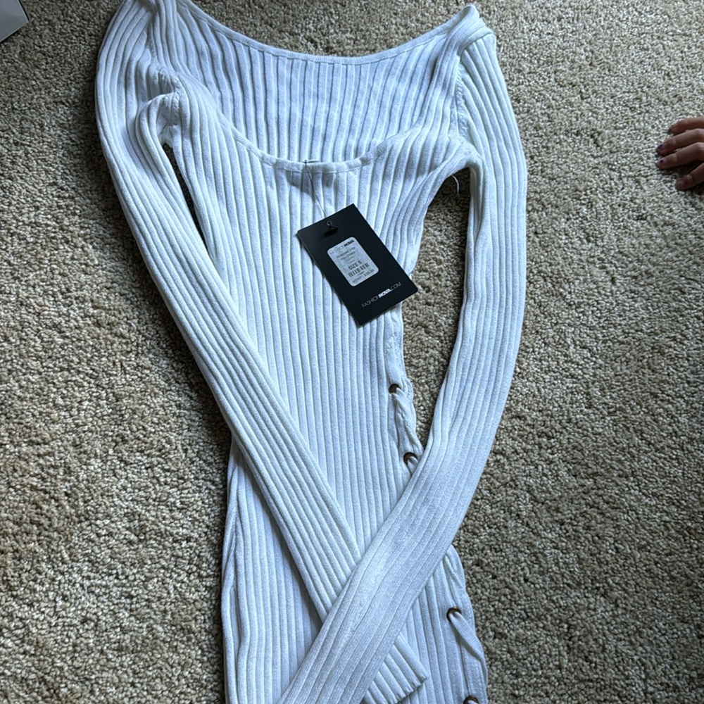White fashion nova dress